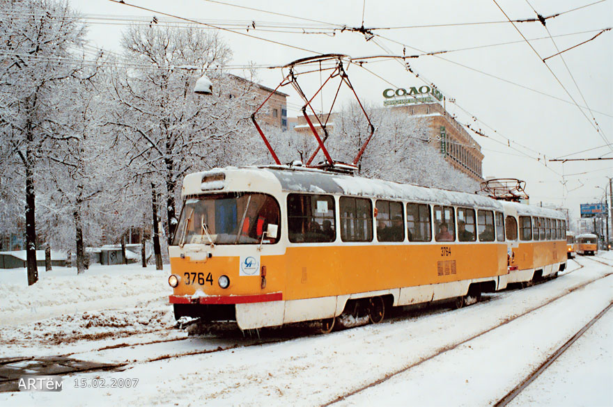Москва, Tatra T3SU № 3764