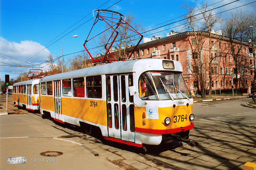 Москва, Tatra T3SU № 3764