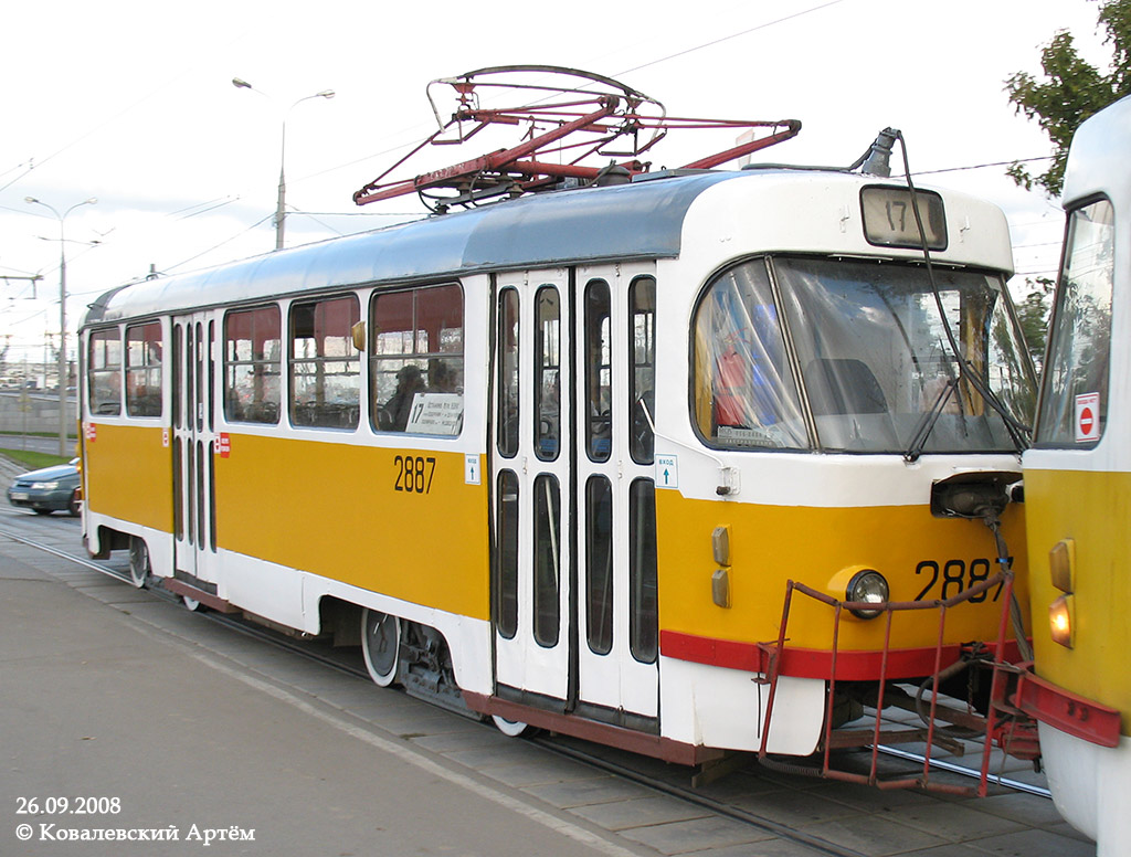 Москва, Tatra T3SU № 2887