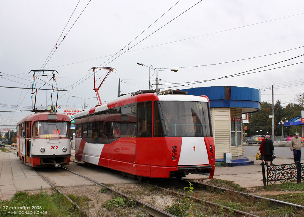 Тула, Tatra T3SU № 202; Тула, 71-153 (ЛМ-2008) № 1