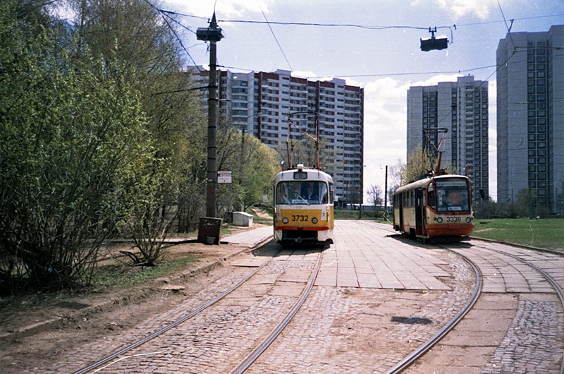 Москва, Tatra T3SU № 3732; Москва, ТМРП-2М № 3338 Москва, Tatra T3SU № 3732; Москва, ТМРП-2М № 3338