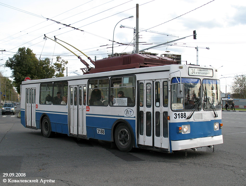 Москва, ЗиУ-682ГМ1 (с широкой передней дверью) № 3188