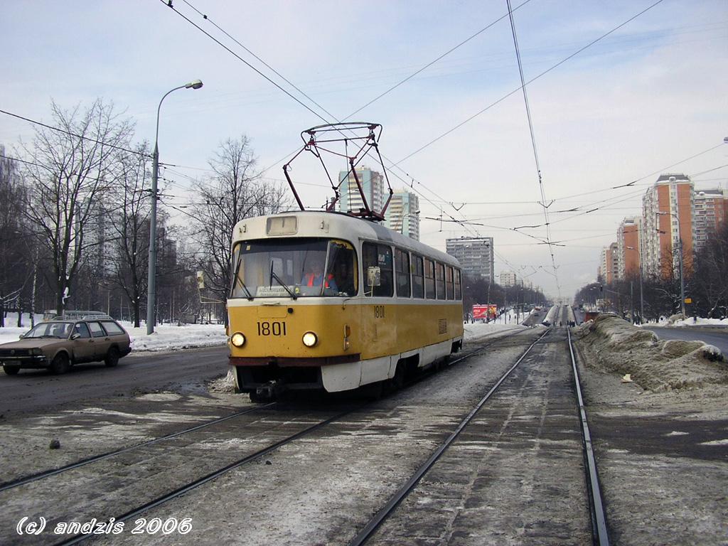 Москва, Tatra T3SU № 1801