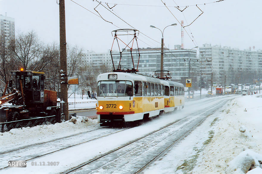 Москва, Tatra T3SU № 3772
