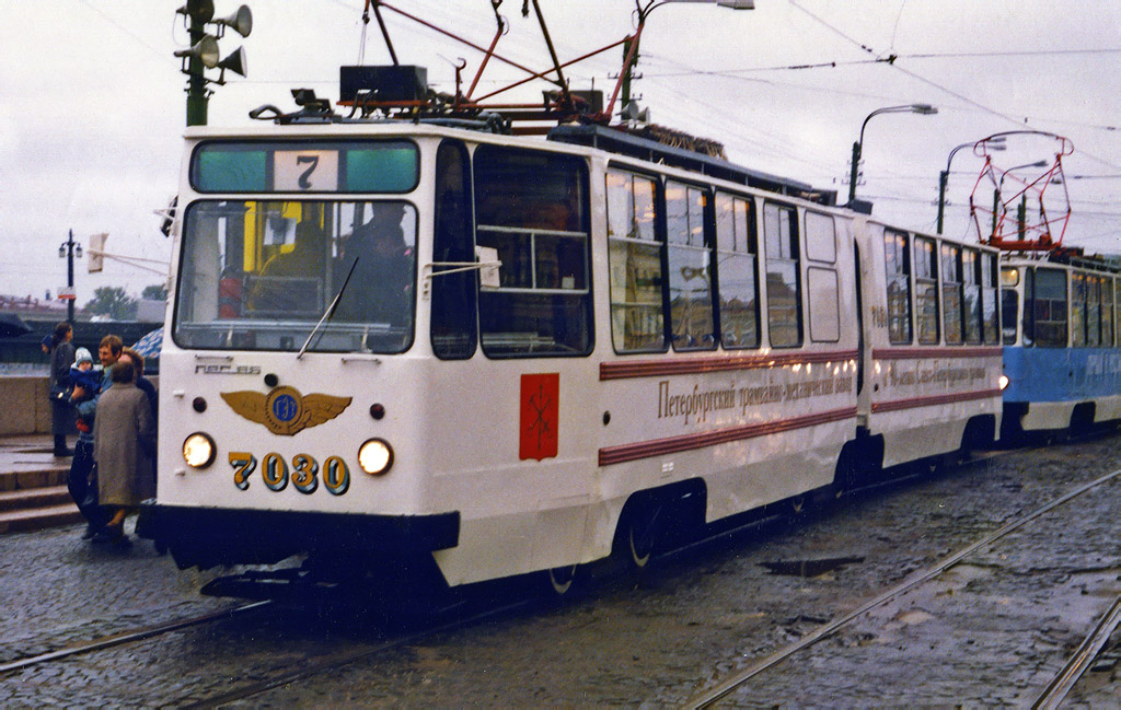 Sankt Petersburg, LVS-86K Nr 7030; Sankt Petersburg — Parade of the 90th birthday of St. Petersburg tram