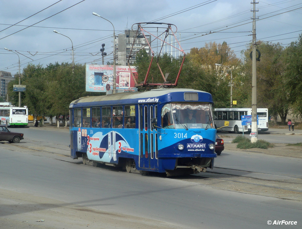 Волгоград, Tatra T3SU (двухдверная) № 3014
