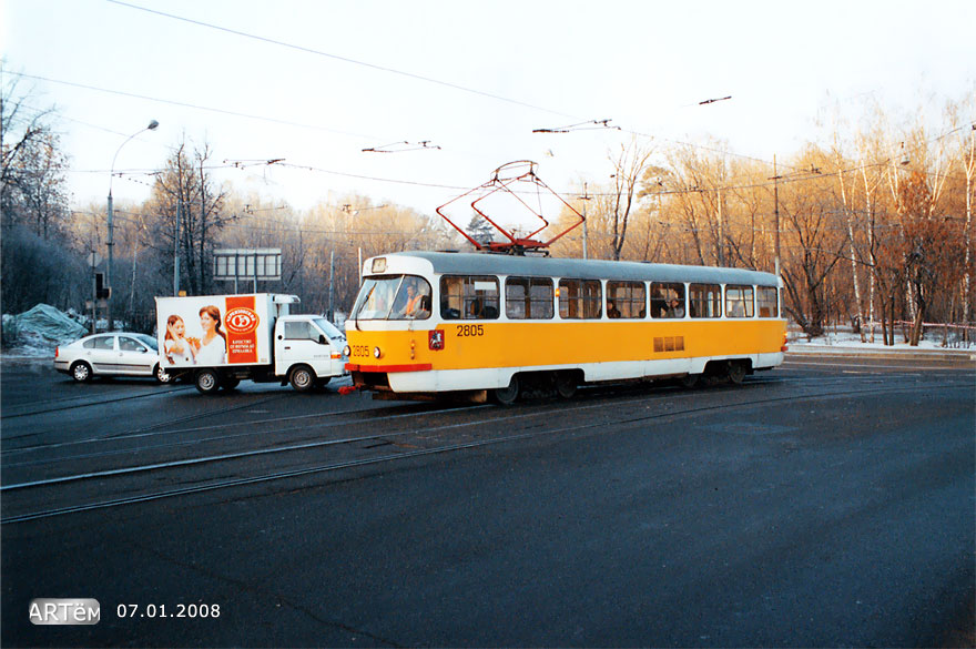 Москва, Tatra T3SU № 2805
