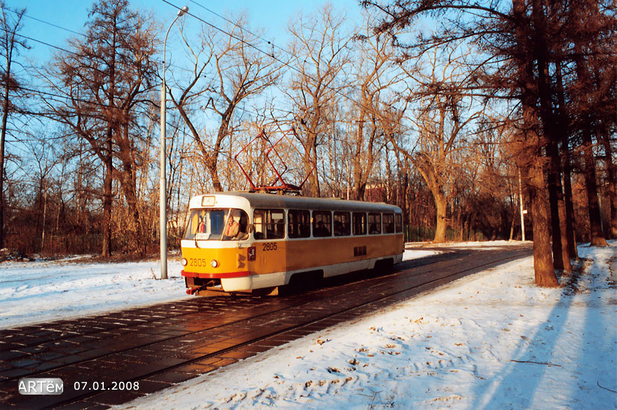 Москва, Tatra T3SU № 2805