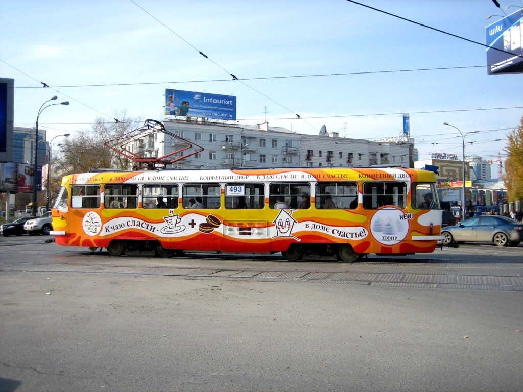 Екатеринбург, Tatra T3SU (двухдверная) № 493