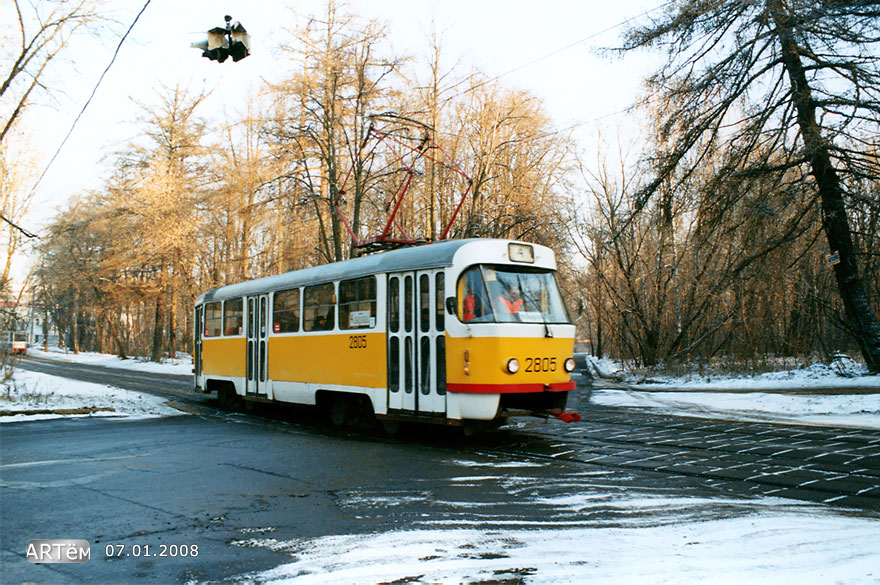 Москва, Tatra T3SU № 2805