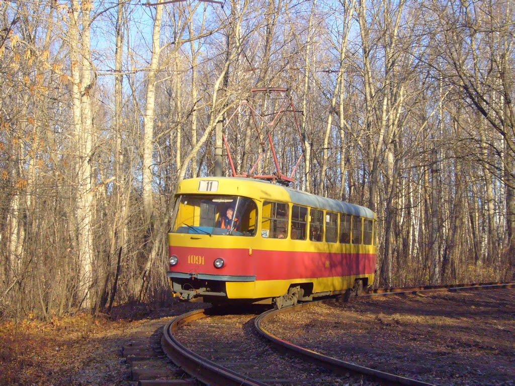 Ульяновск, Tatra T3SU (двухдверная) № 1091