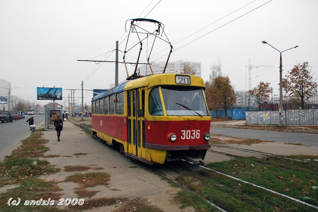 Kharkiv, Tatra T3SU (2-door) N°. 3036