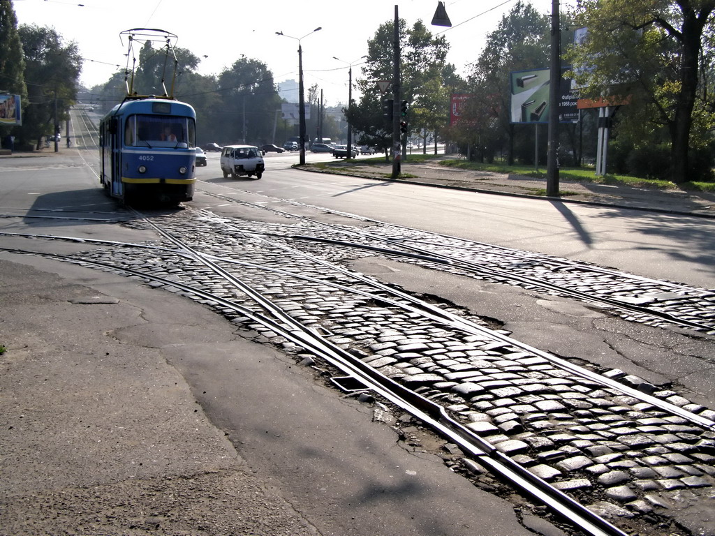 Odesa, Tatra T3R.P č. 4052; Odesa — Tramway Lines: Center to Slobidka Odesa, Tatra T3R.P č. 4052; Odesa — Tramway Lines: Center to Slobidka