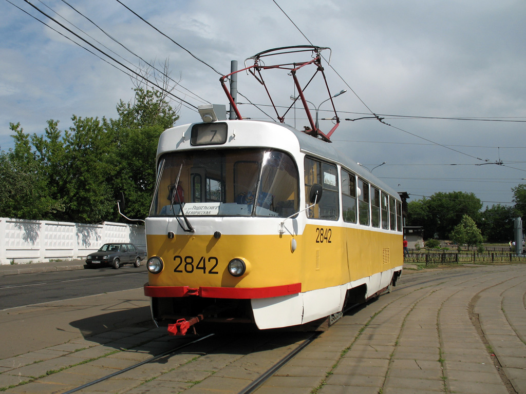 Москва, Tatra T3SU № 2842