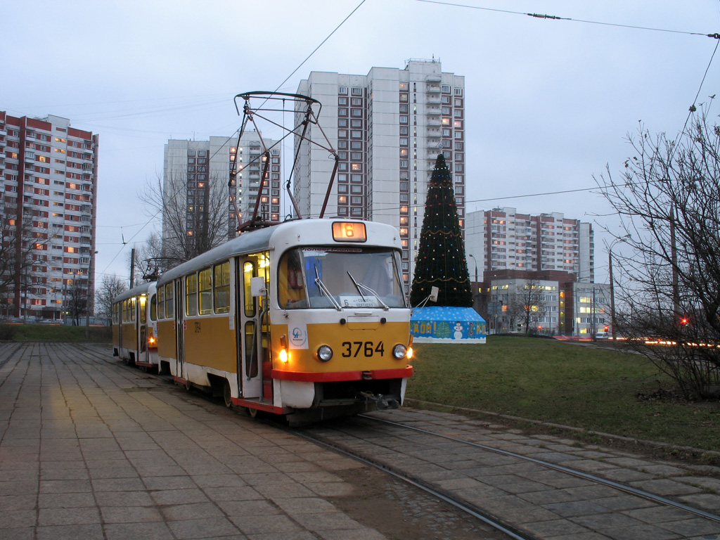 Москва, Tatra T3SU № 3764