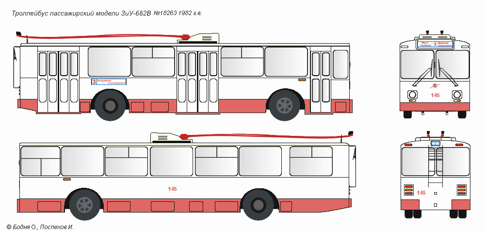 Joszkar-Oła, ZiU-682V Nr 145; Joszkar-Oła — Trolleybus paint schemes