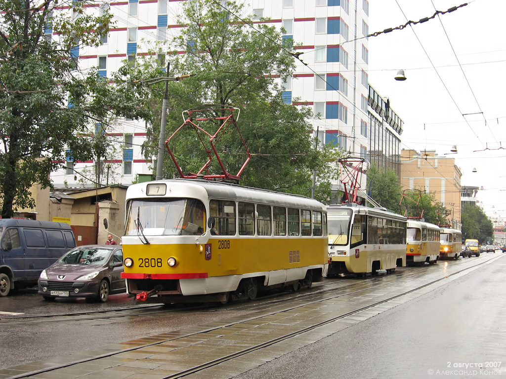 Москва, Tatra T3SU № 2808