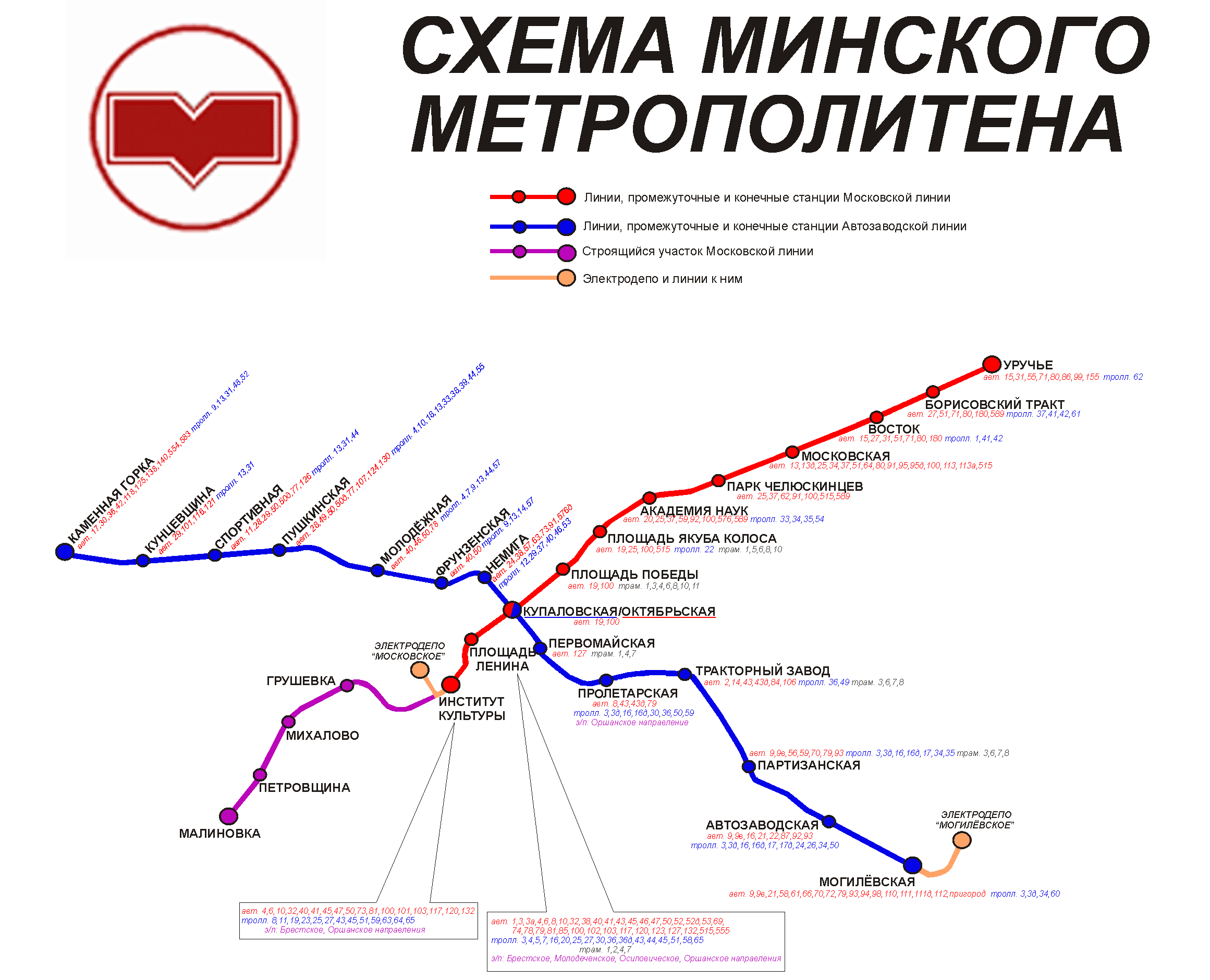 Минск — Метрополитен — Схемы