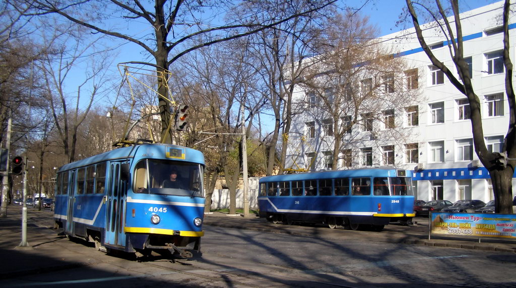 Одеса, Tatra T3R.P № 4045; Одеса, Tatra T3R.P № 2948
