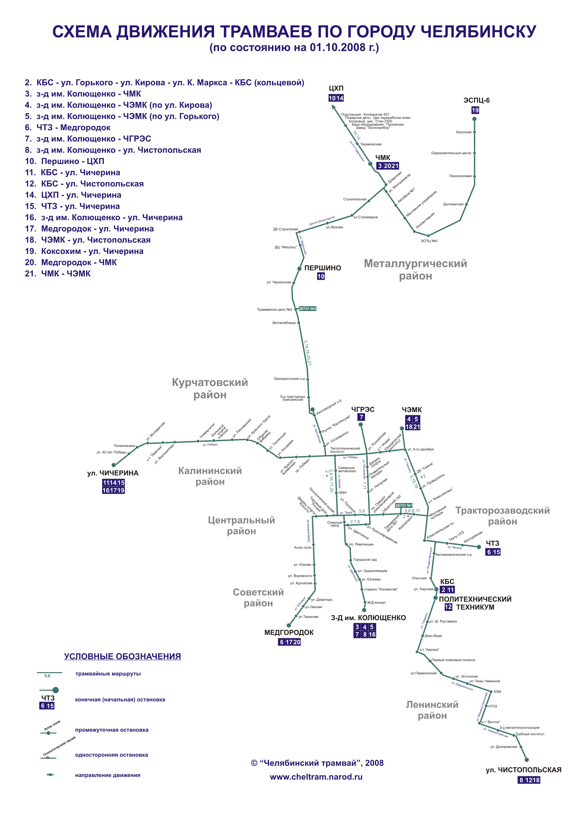 Челябинск — Схемы