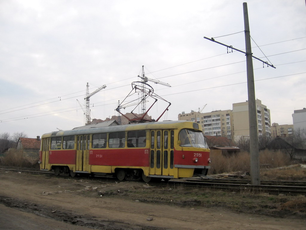 Одесса, Tatra T3SU № 2951; Одесса — Трамвайные линии: Вокзал → Люстдорф → Рыбный порт