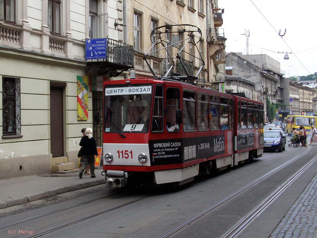 Львов, Tatra KT4D № 1151
