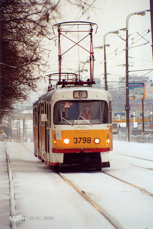 Москва, Tatra T3SU № 3798