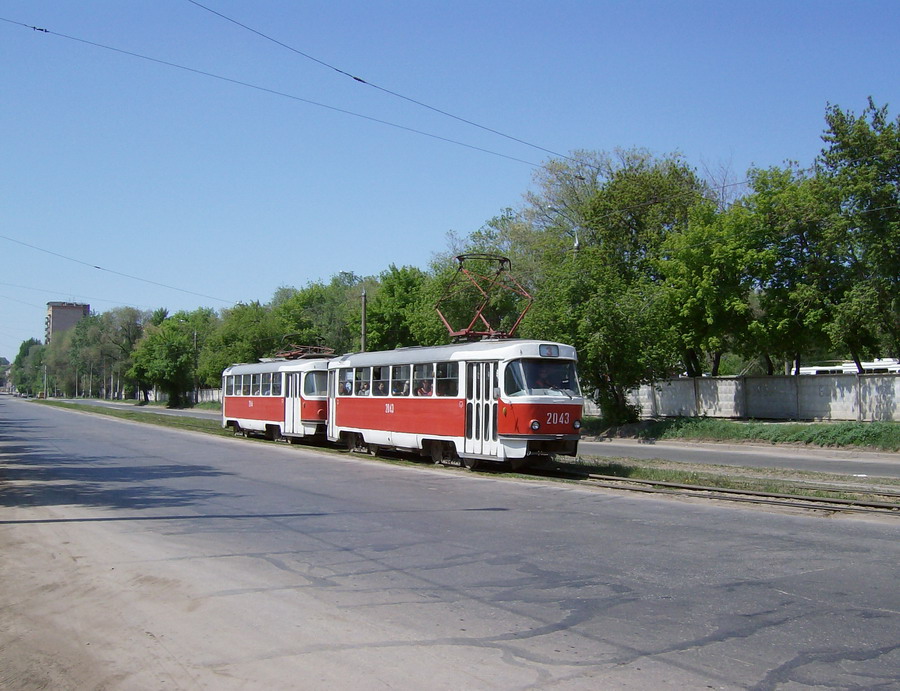 Самара, Tatra T3SU (двухдверная) № 2043