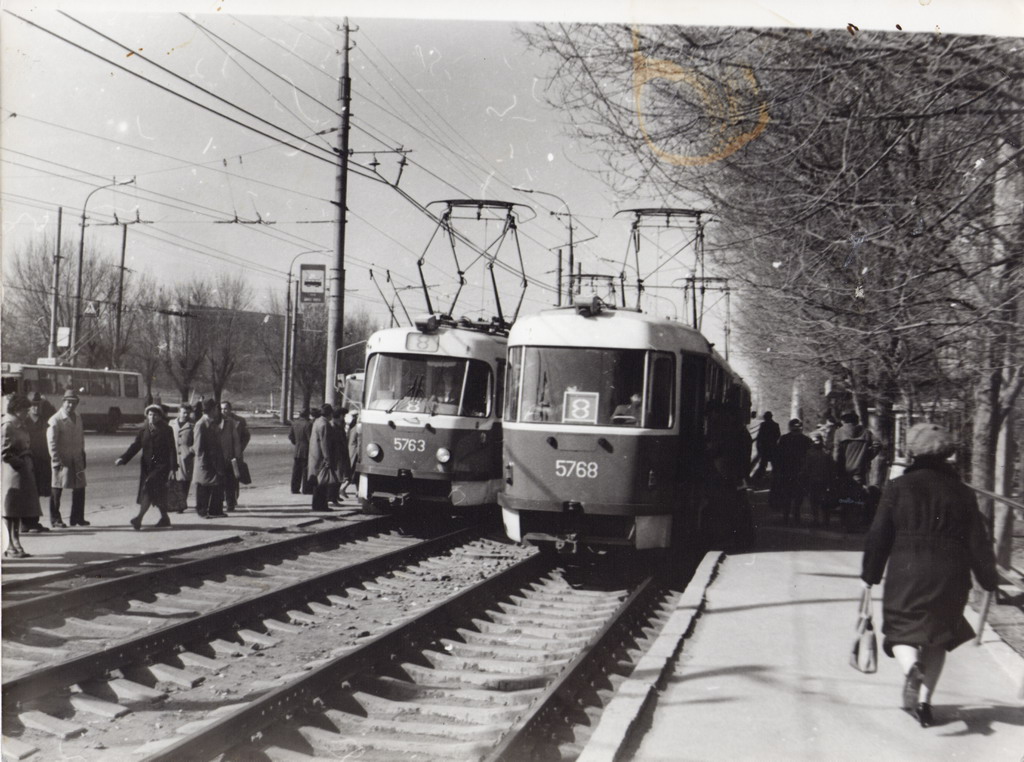Волгоград, Tatra T3SU № 5763; Волгоград, Tatra T3SU № 5768; Волгоград — Старые фотографии — Волгоград Волгоград, Tatra T3SU № 5763; Волгоград, Tatra T3SU № 5768; Волгоград — Старые фотографии — Волгоград