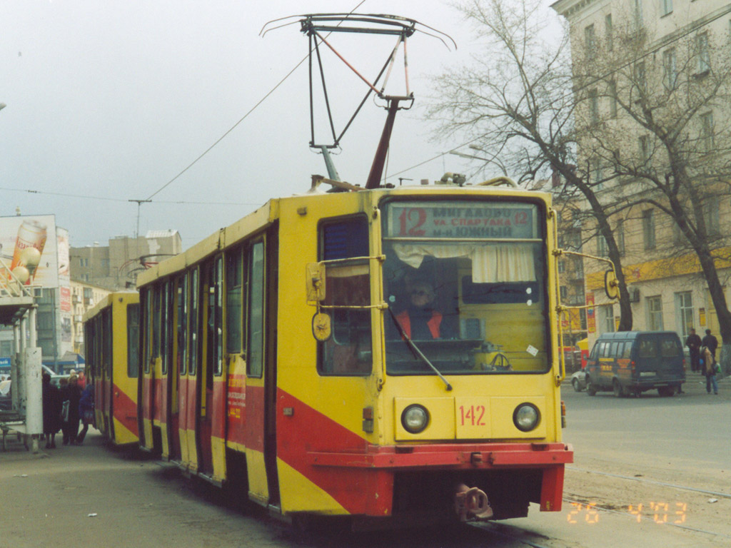 Тверь, 71-608К № 142; Тверь — Тверской трамвай в начале 2000-х гг. (2002 — 2006 гг.)