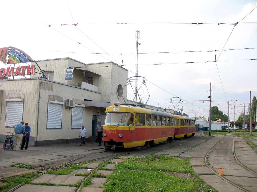 Киев, Tatra T3SU № 5579; Киев — Трамвайные линии: Скоростной трамвай Киев, Tatra T3SU № 5579; Киев — Трамвайные линии: Скоростной трамвай