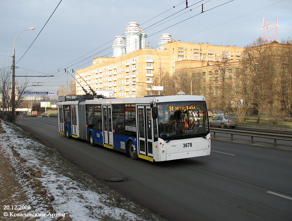 Москва, Тролза-6206.00 «Мегаполис» № 3678