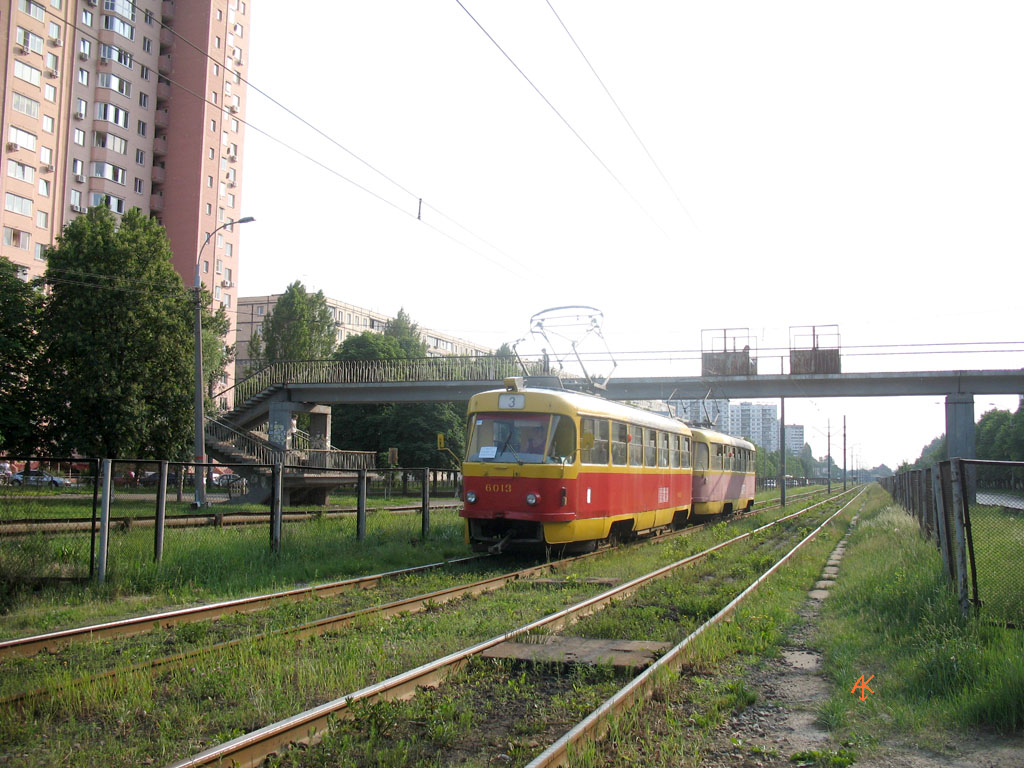 Киев, Tatra T3SU № 6013; Киев — Трамвайные линии: Скоростной трамвай Киев, Tatra T3SU № 6013; Киев — Трамвайные линии: Скоростной трамвай