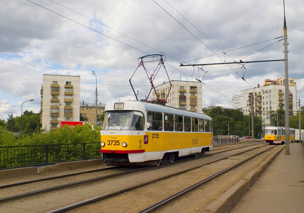 Москва, Tatra T3SU № 3735