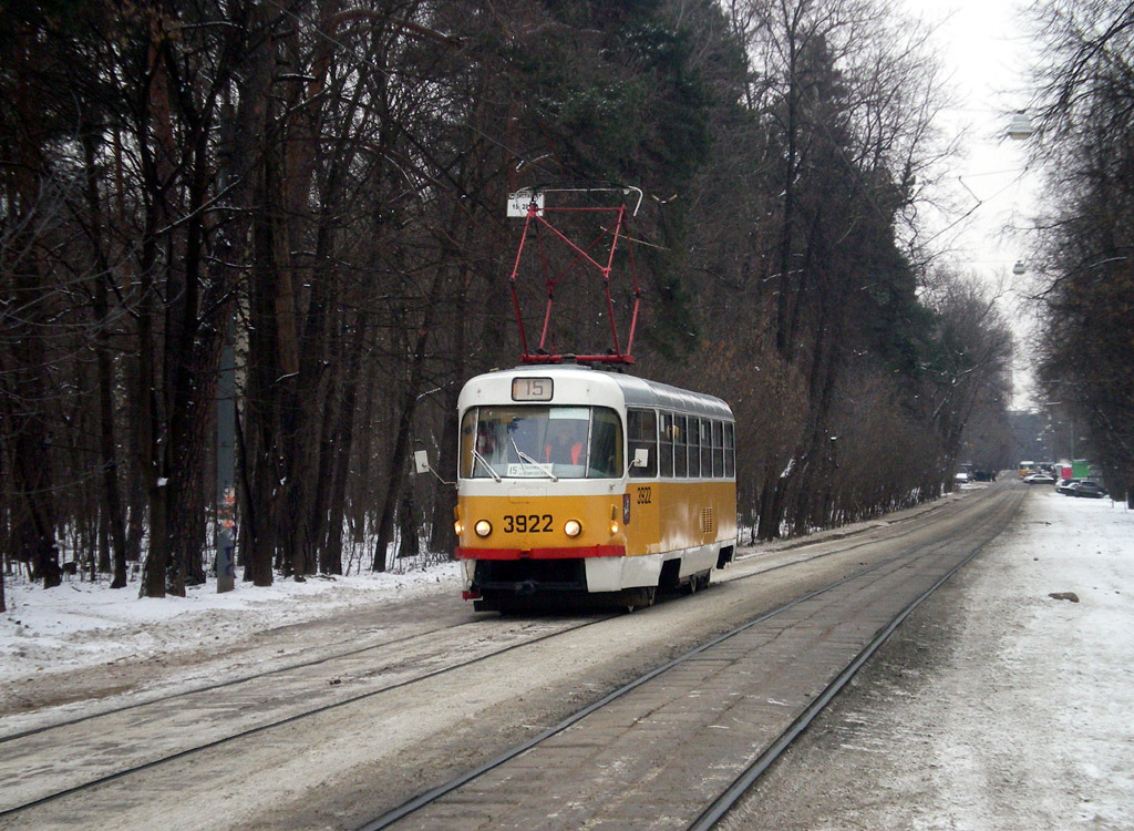 Москва, Tatra T3SU № 3922