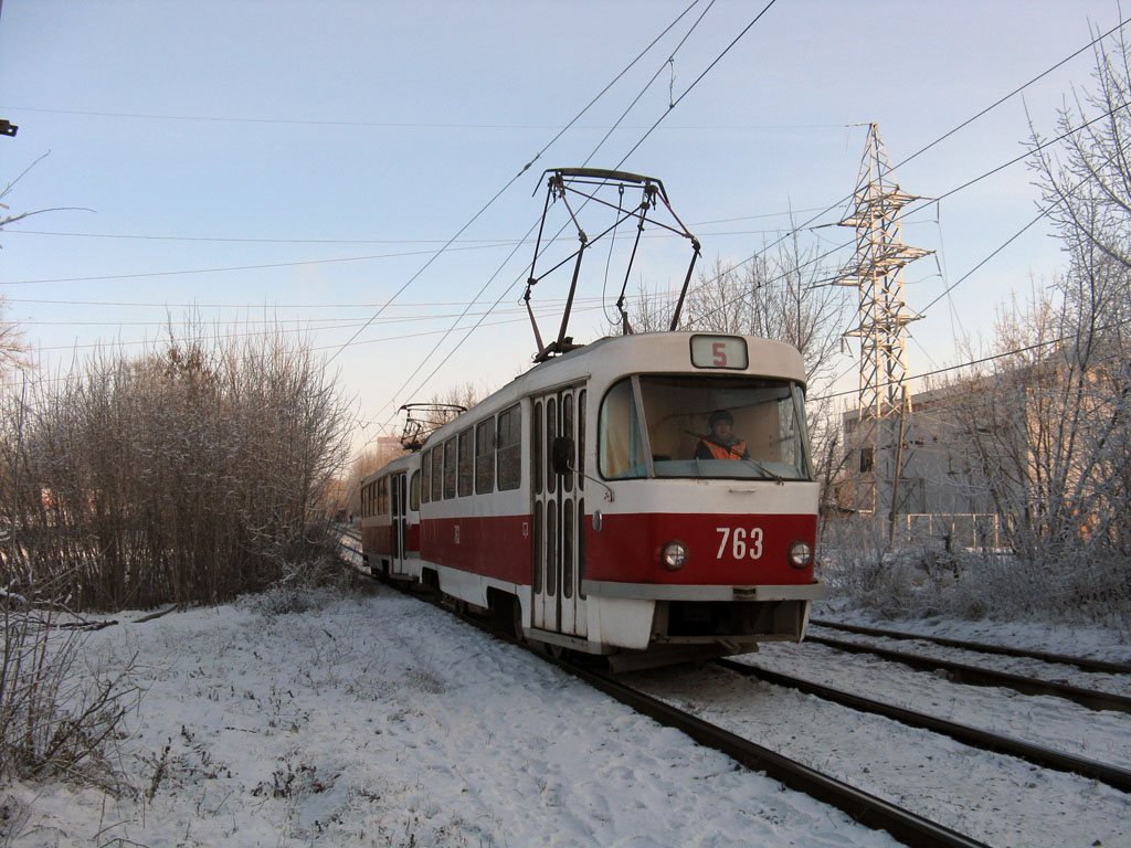 Самара, Tatra T3SU (двухдверная) № 763