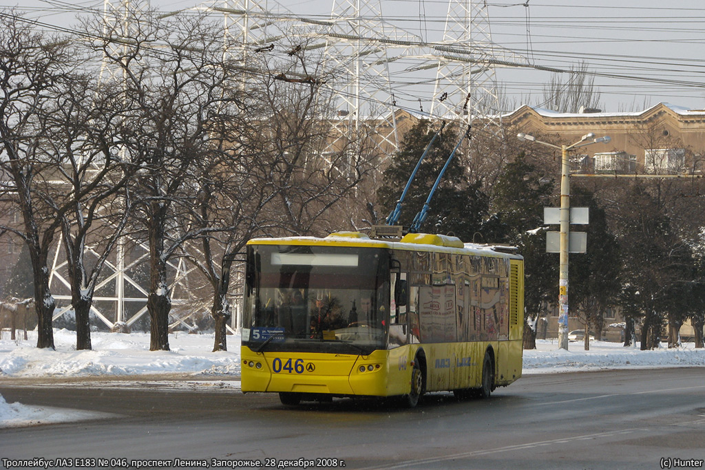 Запорожье, ЛАЗ E183D1 № 046