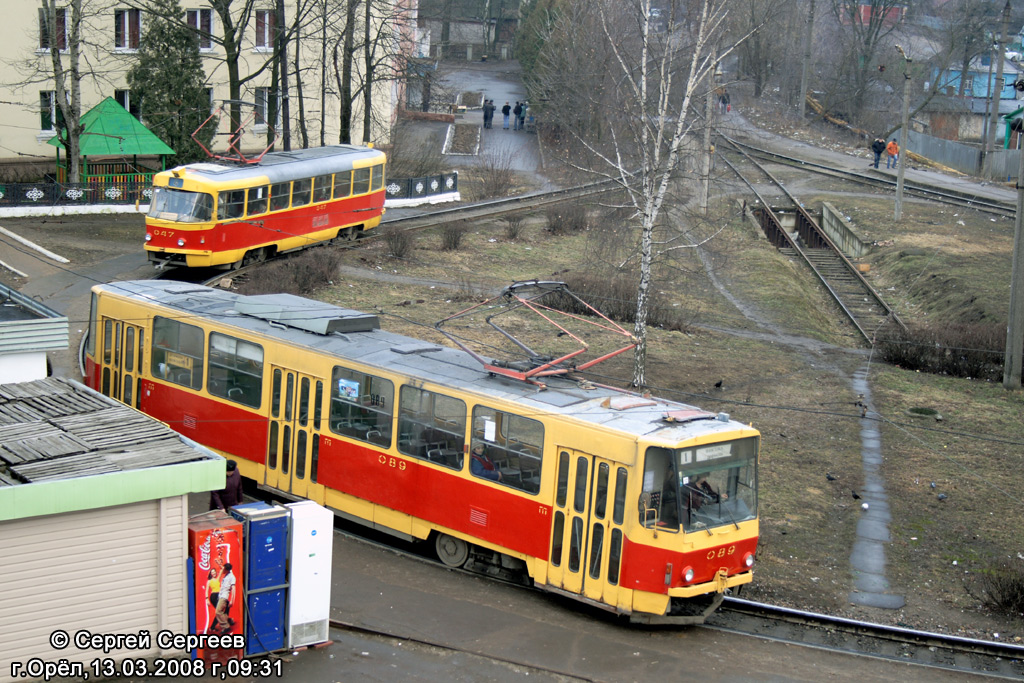 Орёл, Tatra T3SU № 047; Орёл, Tatra T6B5SU № 089