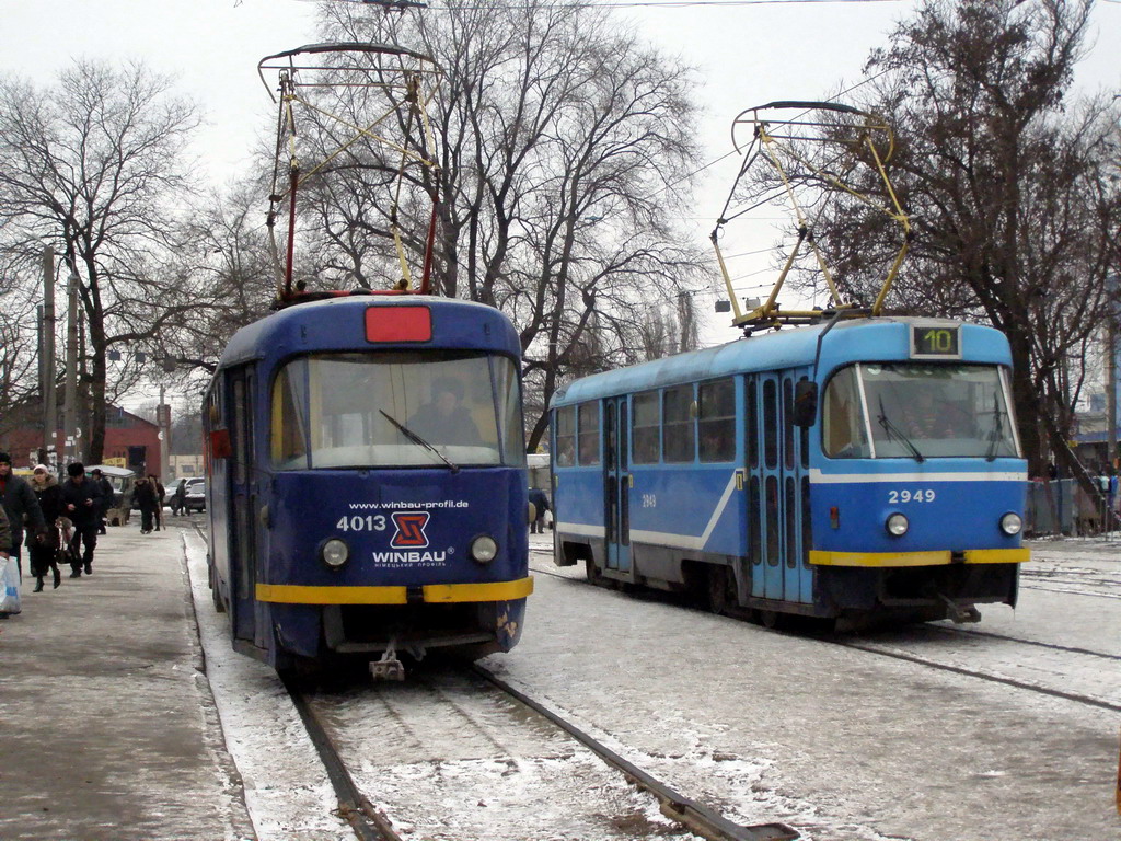 Одесса, Tatra T3SU № 4013; Одесса, Tatra T3R.P № 2949