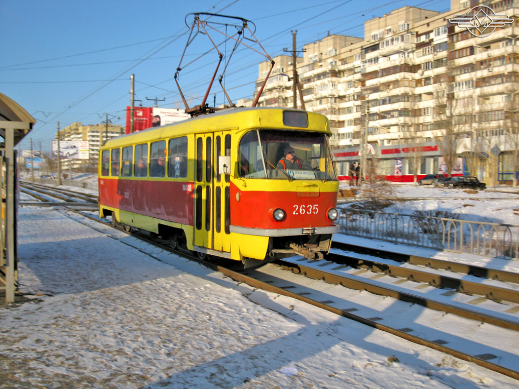 Волгоград, Tatra T3SU (двухдверная) № 2635