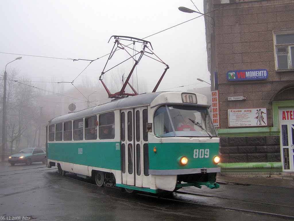 Донецк, Tatra T3SU (двухдверная) № 809