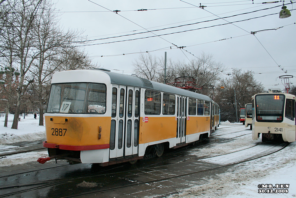 Москва, Tatra T3SU № 2887