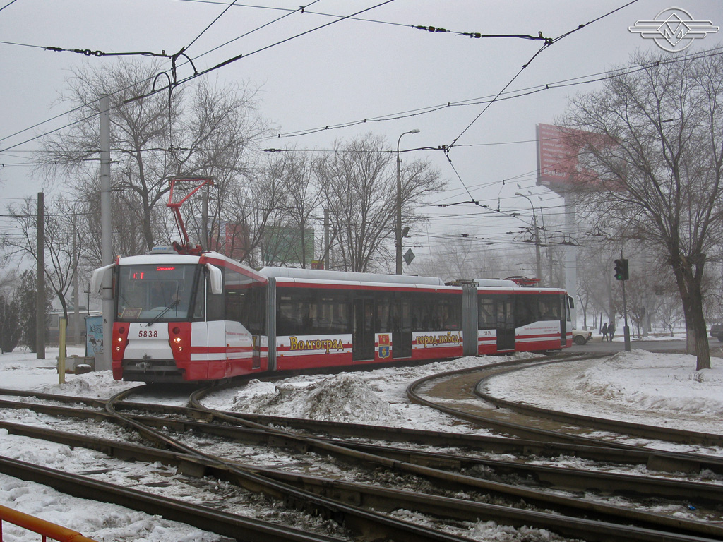 Volgograda, 71-154 (LVS-2009) № 5838; Volgograda — Tram lines: [5] Fifth depot — Tram rapid transit