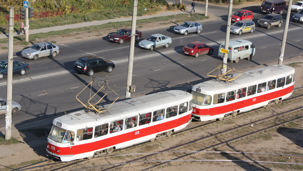 Самара, Tatra T3SU (двухдверная) № 1119; Самара — Трамвайные линии