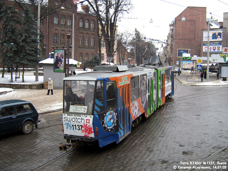 Львов, Tatra KT4SU № 1137