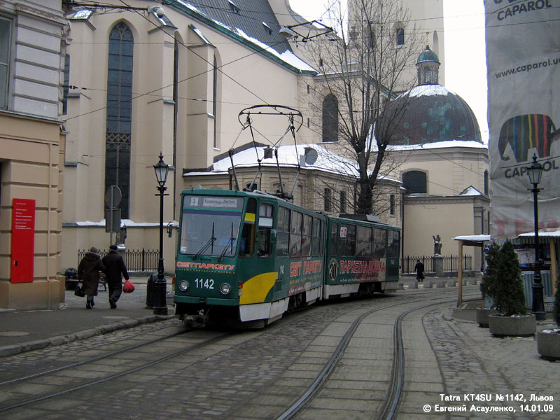 Львов, Tatra KT4SU № 1142