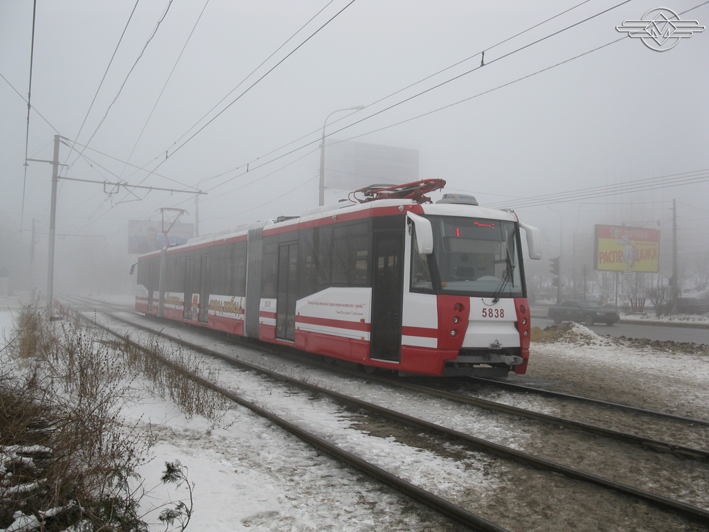 Volgograd, 71-154 (LVS-2009) # 5838; Volgograd — Tram lines: [5] Fifth depot — Tram rapid transit