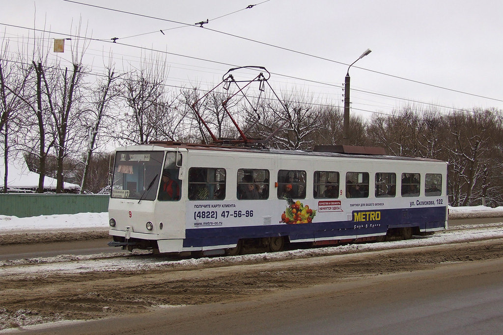 Тверь, Tatra T6B5SU № 9; Тверь — Трамвайные линии: Пролетарский район