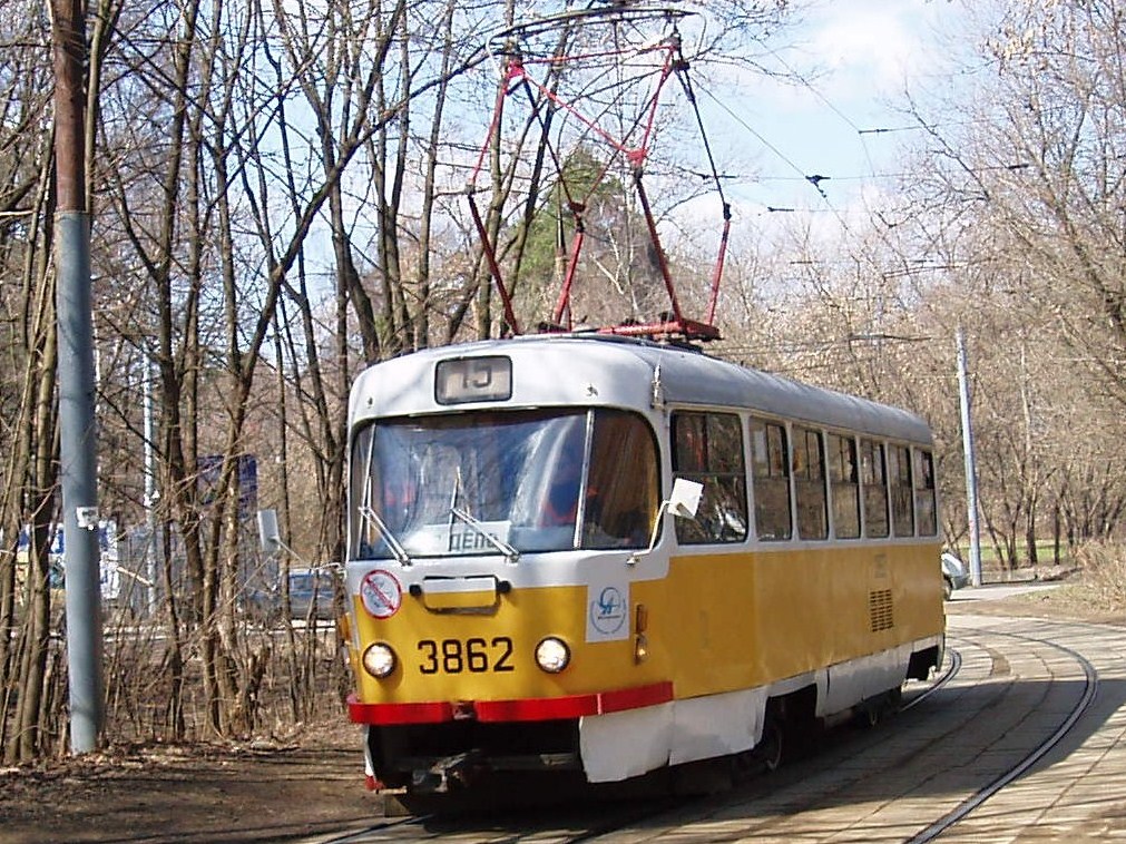 Москва, Tatra T3SU № 3862