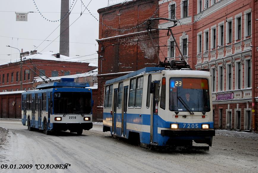 Санкт-Петербург, 71-134К (ЛМ-99К) № 7205; Санкт-Петербург, ПТЗ-5283 № 2216